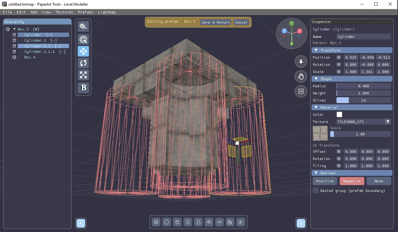 Level Modeller: Block out with live booleans