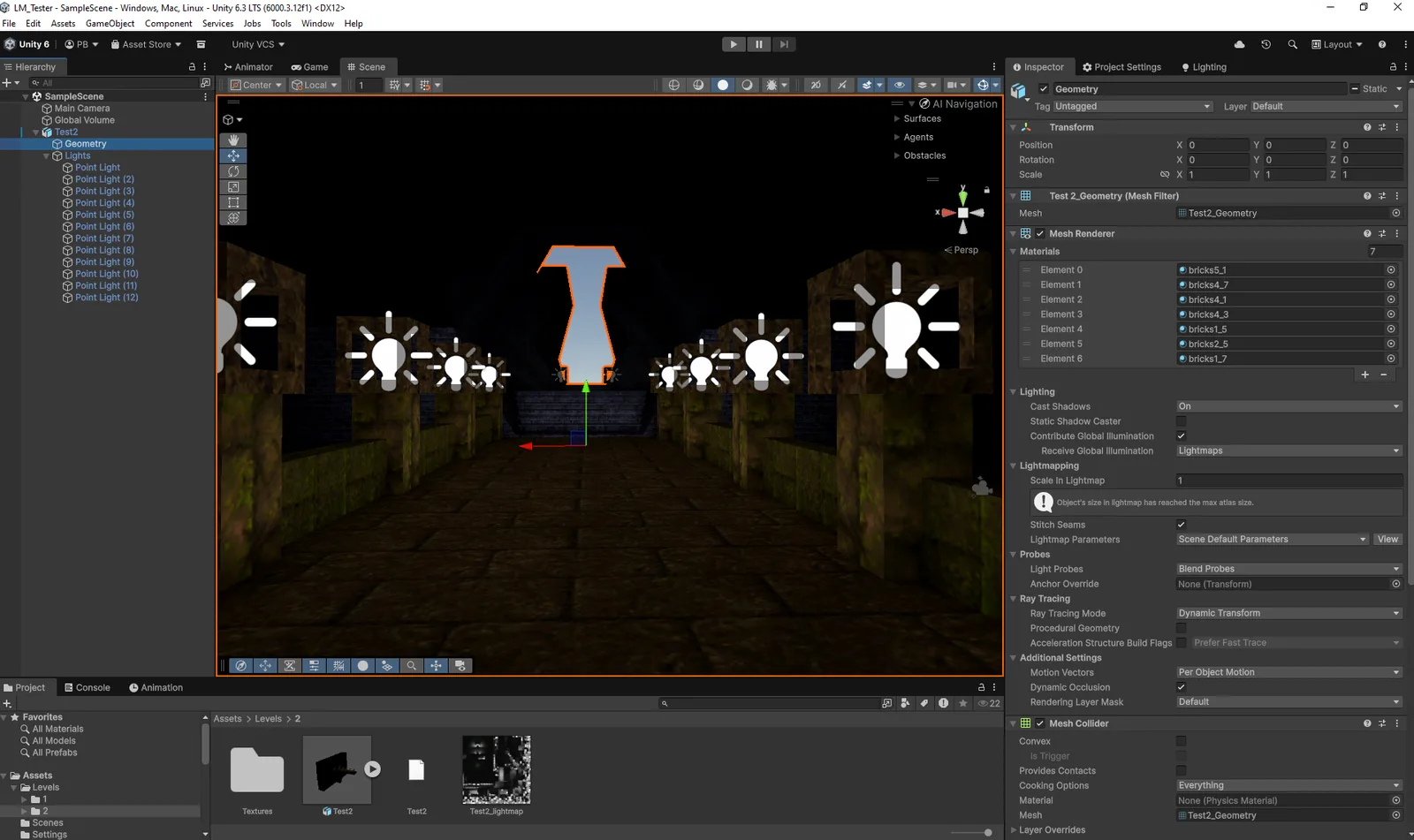 Level Modeller: Bake the light