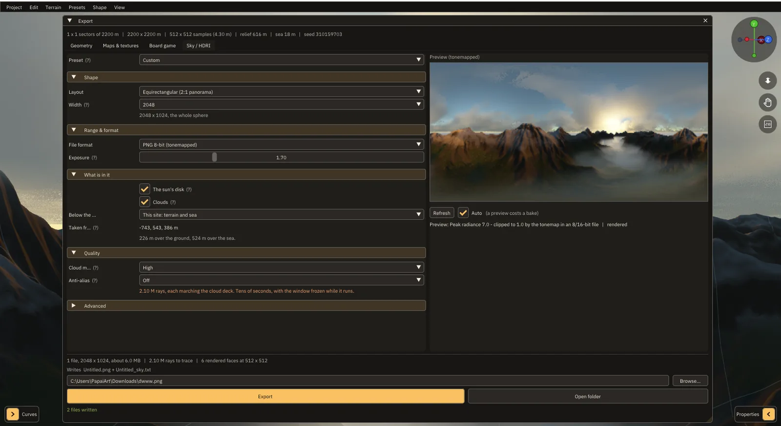 Terrain Generator: Export anywhere