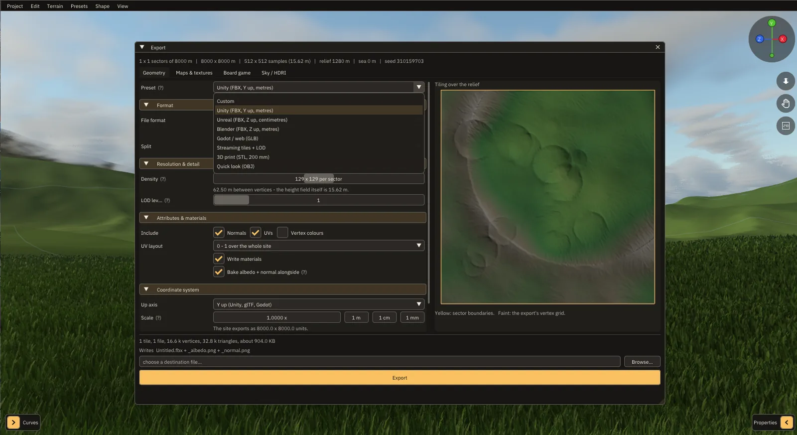 Terrain Generator: See it before you export