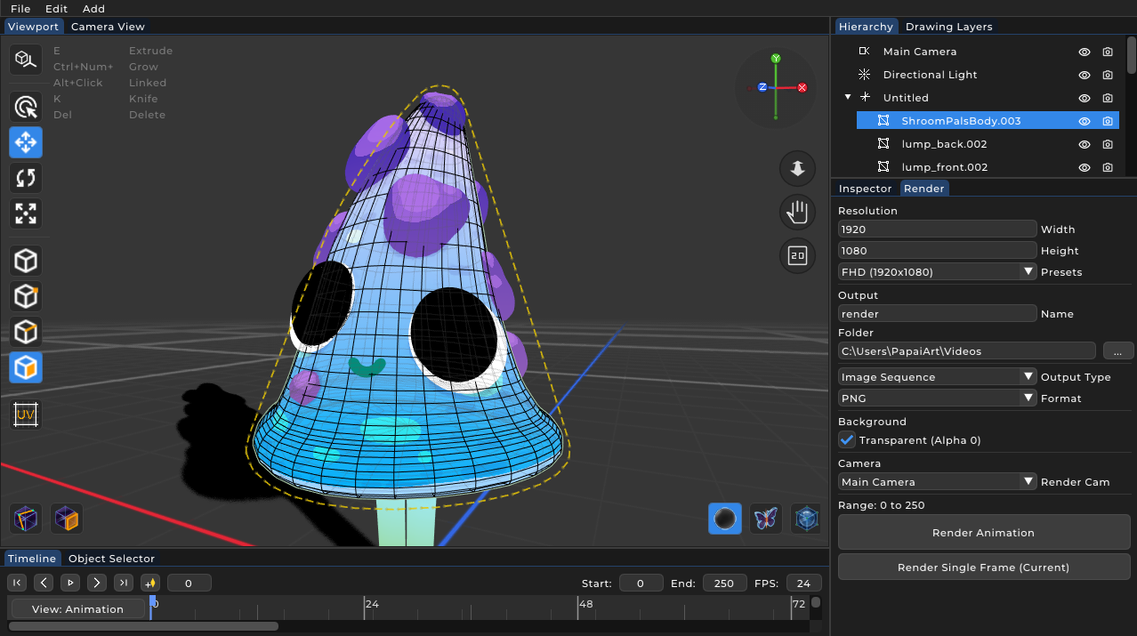 Detailed software capabilities of PapaiArt Animation Studio
